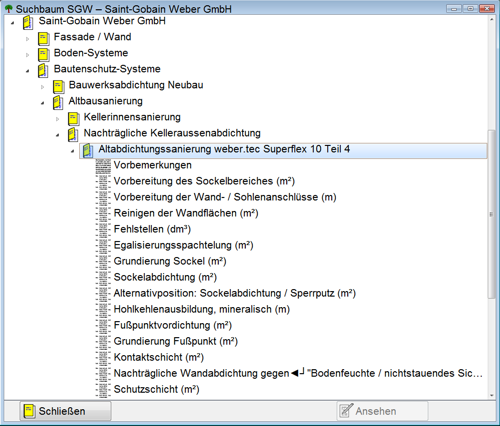 Die Muster-Leistungsverzeichnisse der Saint-Gobain Weber GmbH